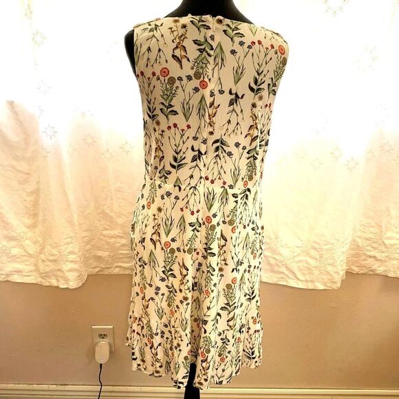 Rachel Ashwell Cottagecore Botanical Midi Dress V-neck Sleeveless Garden Style - Picture 3 of 15